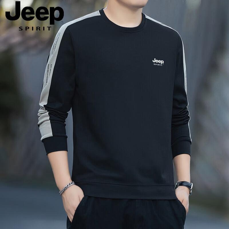 JEEP SPIRIT Men s Round Neck Long Sleeve Top L