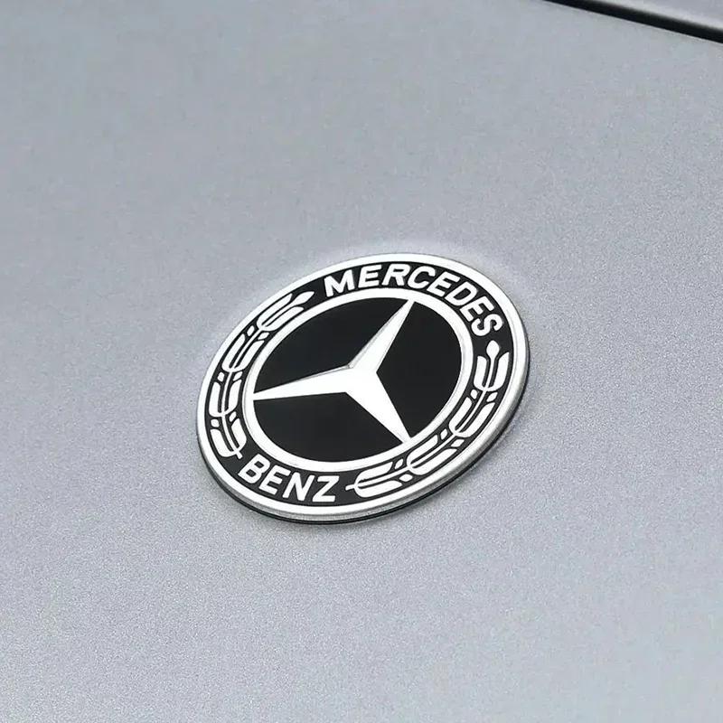 AABGU1 Car Metal Flat Hood Emblem Front Badge Logo Fit For Mercedes Benz AMG W212 W213 W205 W177 W247 W176 CLS CLA CLK CLG GLS X253