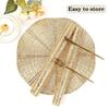 Gold Round Placemats,Round Vinyl Placemats Bulk 15 Inch Table Place Mat Non Slip for Indoor Outdoor Holiday Wedding Dinner