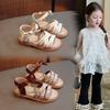 Sandales Filles, Nouvelle Arrivée Été, Chaussures Princesse Enfants, Nœud Style Coréen, Semelle Plate Élastique Chaussures de Plage Enfants