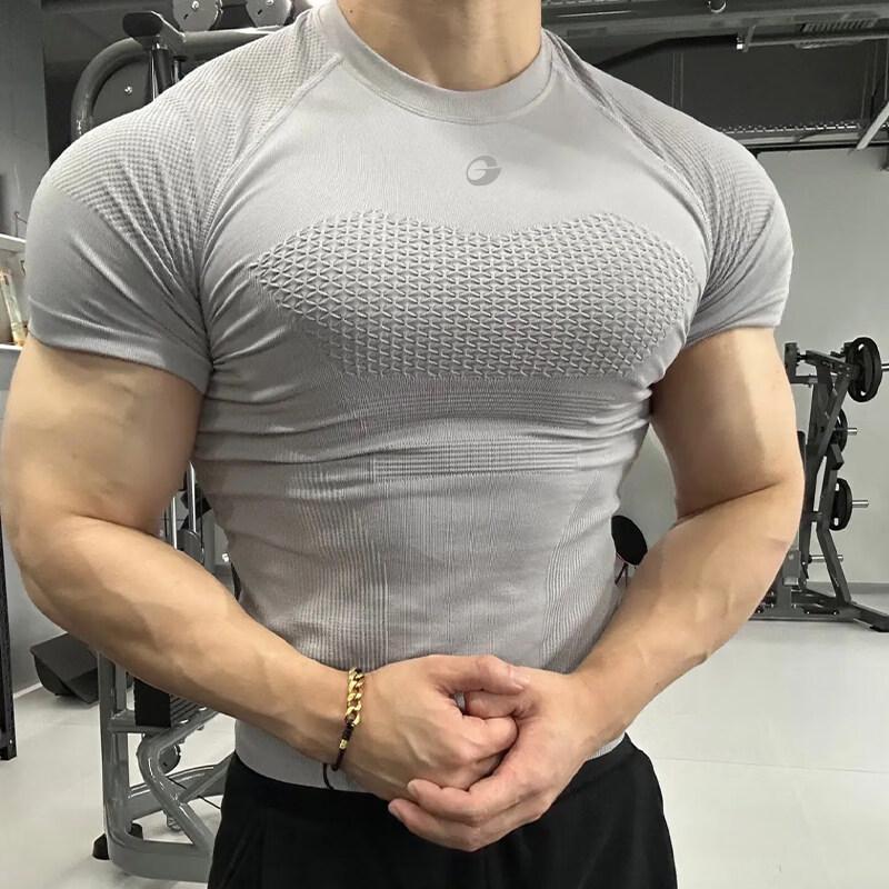 GOLOVEJOY Men's Compression Short-Sleeve Training Shirt
