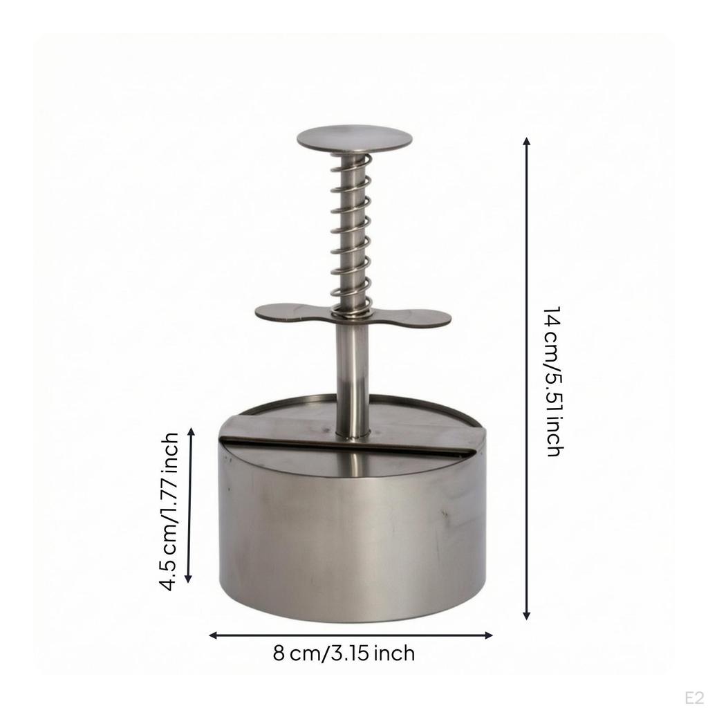 Burger Patty Press Heavy-Duty Maker with Base Manual for Kitchen, Barbecue