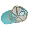 Cappellino da Baseball Coda di Cavallo Donna Uomo Cotone Motivo Patchwork Rete Cappello da Baseball Sportivo Cappellini Snapback Moda Cappello da Sole