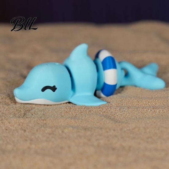 Marine Animal Toy 3D Printed Articulated Dolphin Figurine, Swim Ring Fidget Toy, Sea Keychain Pendant Flexible Joints Decor for Backpack Handbag Purse