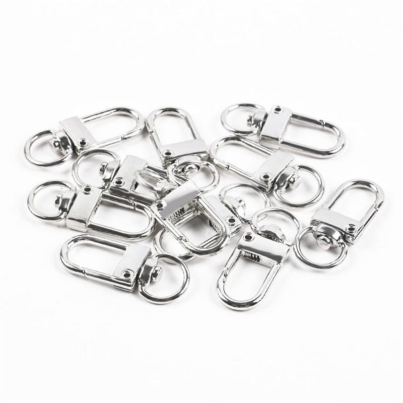 

10pcs 13x33cm Rotating Keyrings Key Chains Accessories Lobster Clasps Alloy Metal Buckle Hook Key Ring Keychain Jewelry Findings