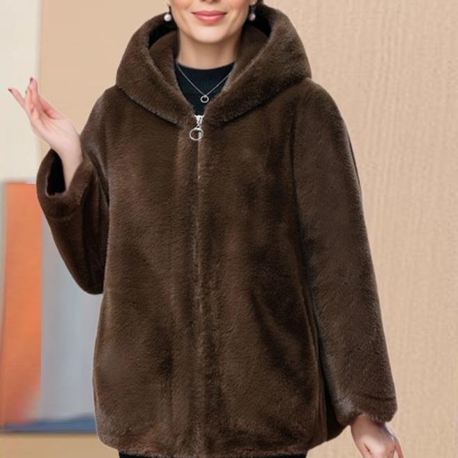 

Потовщені Зимові Модні Худі з Довгим Рукавом Однотонні з Коралового Флісу Тренч Жіночий Одяг Вільний Повсякденний Кишені Корейський Шик Топи 4XL коричневий
