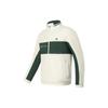Letter Zipper Retro Sports Stand Collar Color Block Loose Jacket Men Jacket White Cream A11M413704FIV