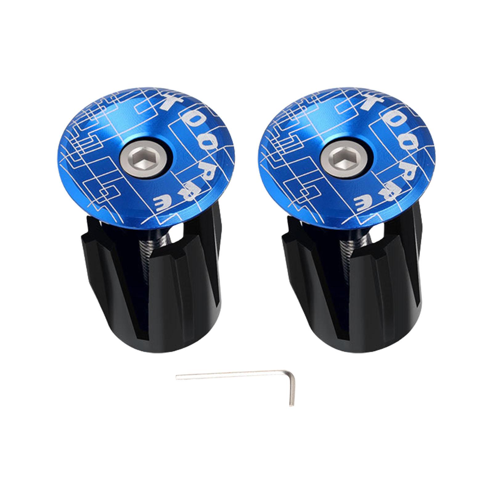 

Colorful Bicycles Bar End Plugs Leakproof Cycling Handlebars End Plugs Compatibility With Road Folded Bikes синий