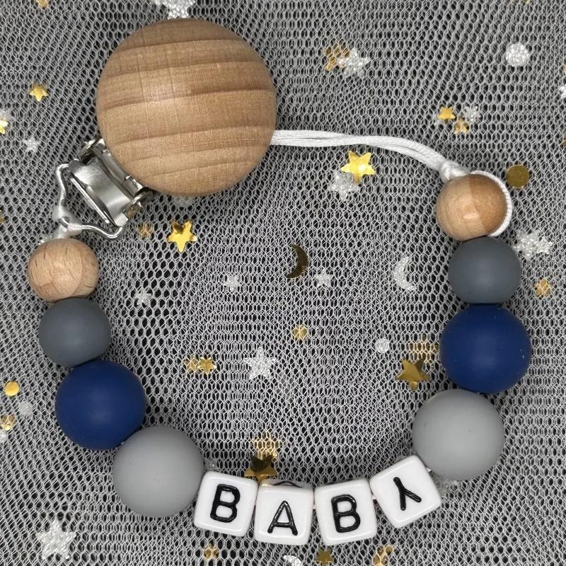 Baby Pacifier Clip Personalised Name Dummy Nipple Holder Chains Newborn Feeding Newborn Custom Pacifiers Clip Chew Teething Toys