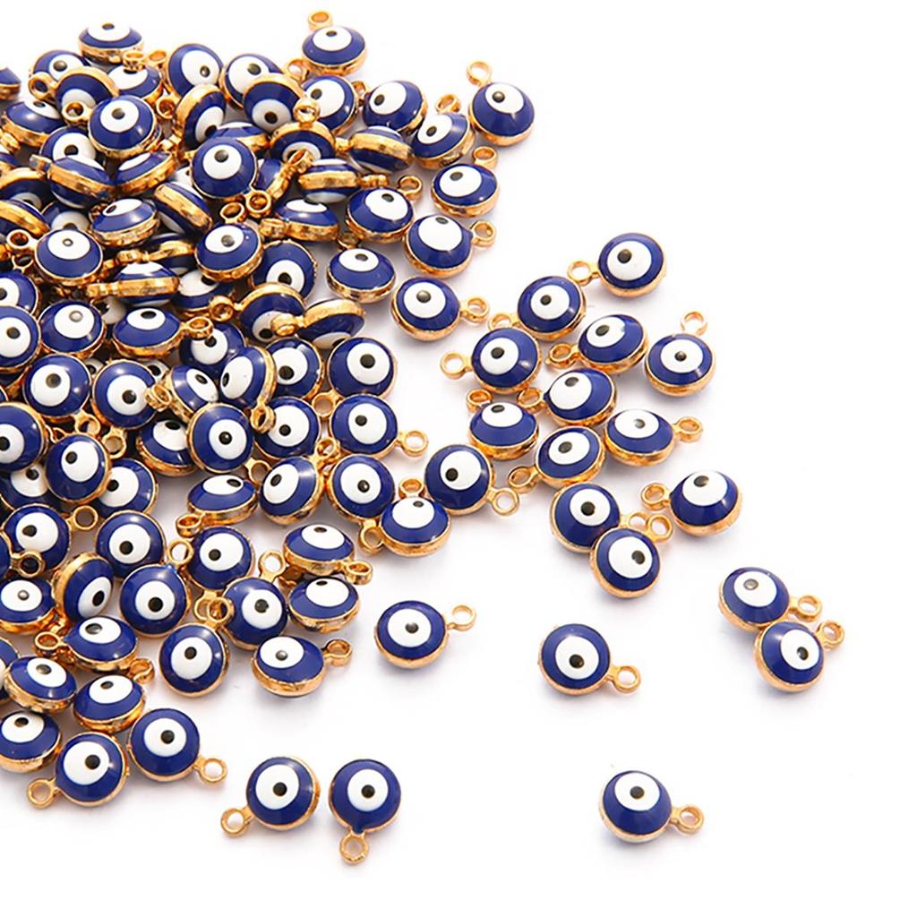 10 ks kovových smaltovaných přívěsků na oči pro náušnicový náramek příslušenství pro výrobu šperků pro vlastní potřebu