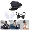 Chauffeur Costume Set Chauffeur Hat Gloves Sunglasses Limo Driver Costume Set for Cosplay Theme Party