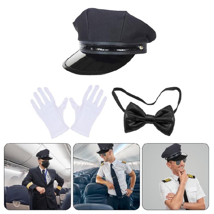 Chauffeur Costume Set Chauffeur Hat Gloves Sunglasses Limo Driver Costume Set for Cosplay Theme Party