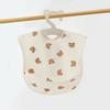 Waterproof Cotton Baby Apron: Stain-Resistant PU Reversible Bib with Pocket for Toddlers and Infants.