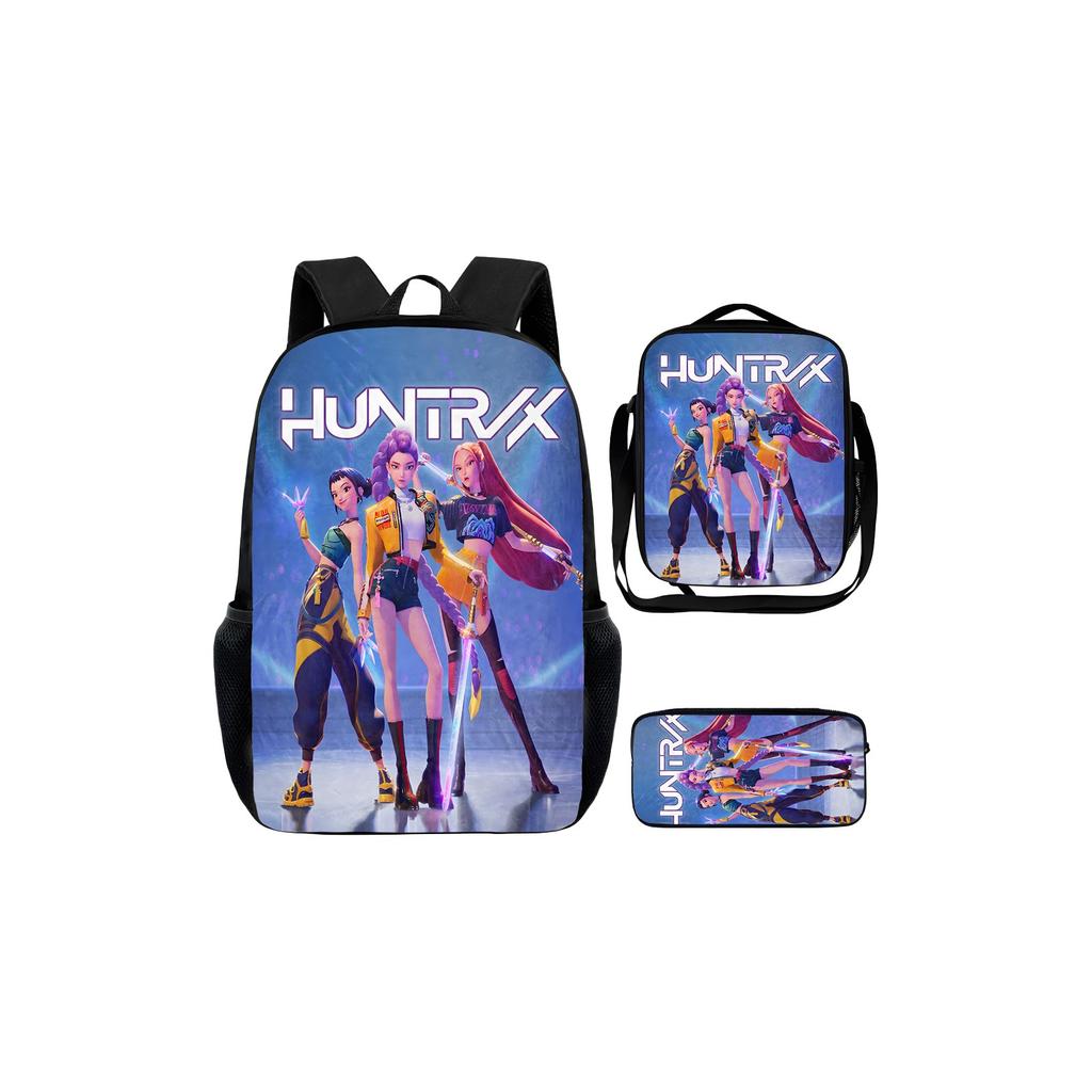 Girls Backpack Primary School Student Backpack Printed Children's Bag Shoulder Bag Pencil Case Three-piece Set