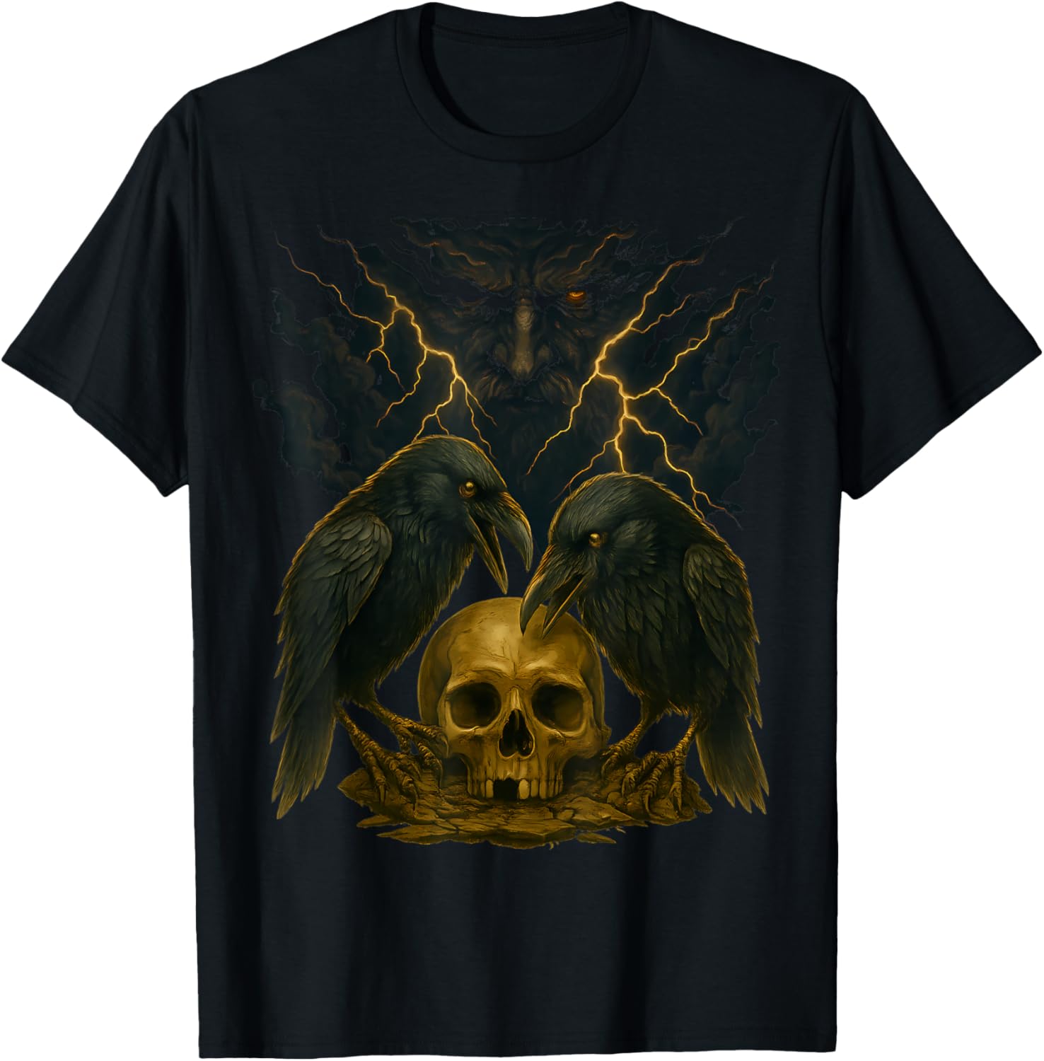 Odin Ravens Huginn and Muninn Norse Myth Valhalla TShirt 100 Cotton ONeck Short Sleeve Summer Casual Unisexs Tshirt Streetwear S