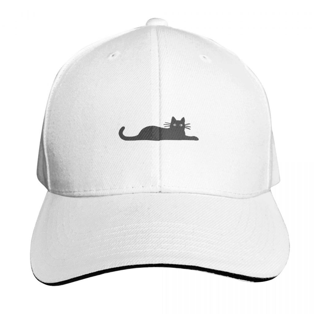 Black Cat Baseball Cap Mountaineering Beach Outing tea Hat GentleUnisex Hat For Women Unisexs