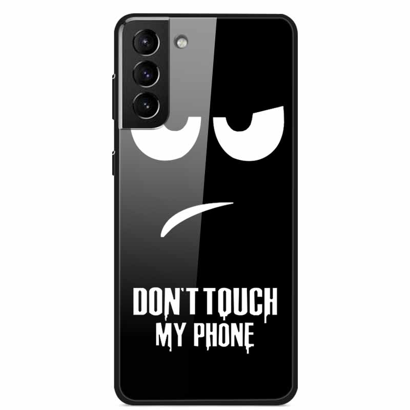 For Samsung S22 5G Cases S22Plus S22Ultra 5G Tempered Glass Hard Back Cover for Samsung Galaxy S22 Plus Case S22Ultra S22+ Cover