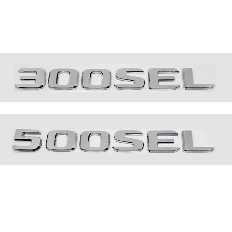 3D ABS Zadní kufr auta Písmenný znak Číslo karoserie Znak Samolepka pro Mercedes Benz 230E 300E 300SEL 300SE 500SEL 560SEL 600SEL