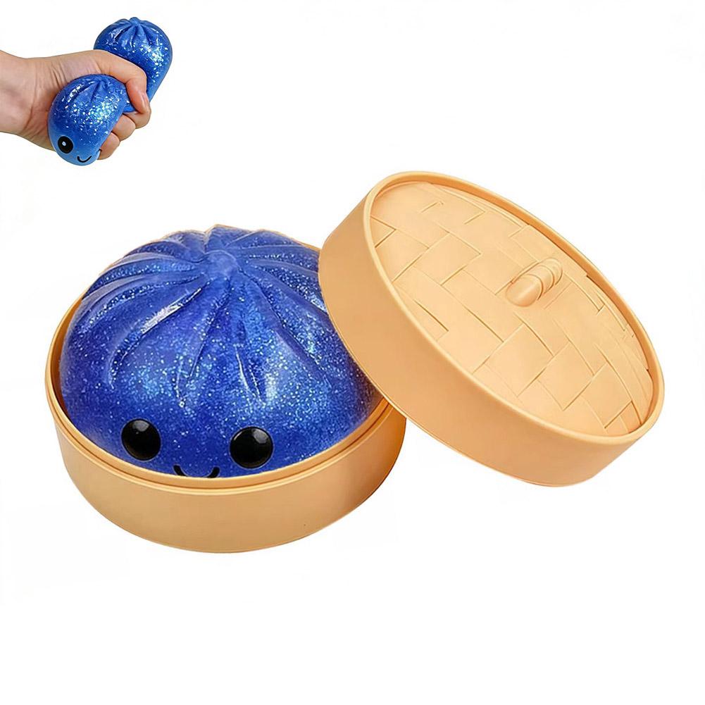 Cute Steamed Bun Stress Relief Toy - Premium High Resilience Fidget Toy Ortable Compact Size For Home Office