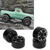 Aluminum Alloy RC Car Hub Set with M2 Anti Skid Nut and   Wrench for   SCX24 1Celsius24 Scale Model Car