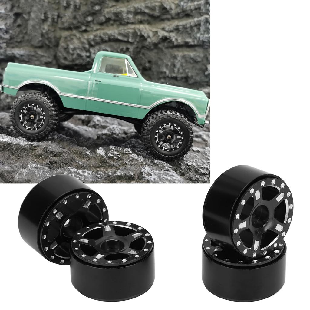 Aluminum Alloy RC Car Hub Set with M2 Anti Skid Nut and Wrench for SCX24 1Celsius24 Scale Model Car