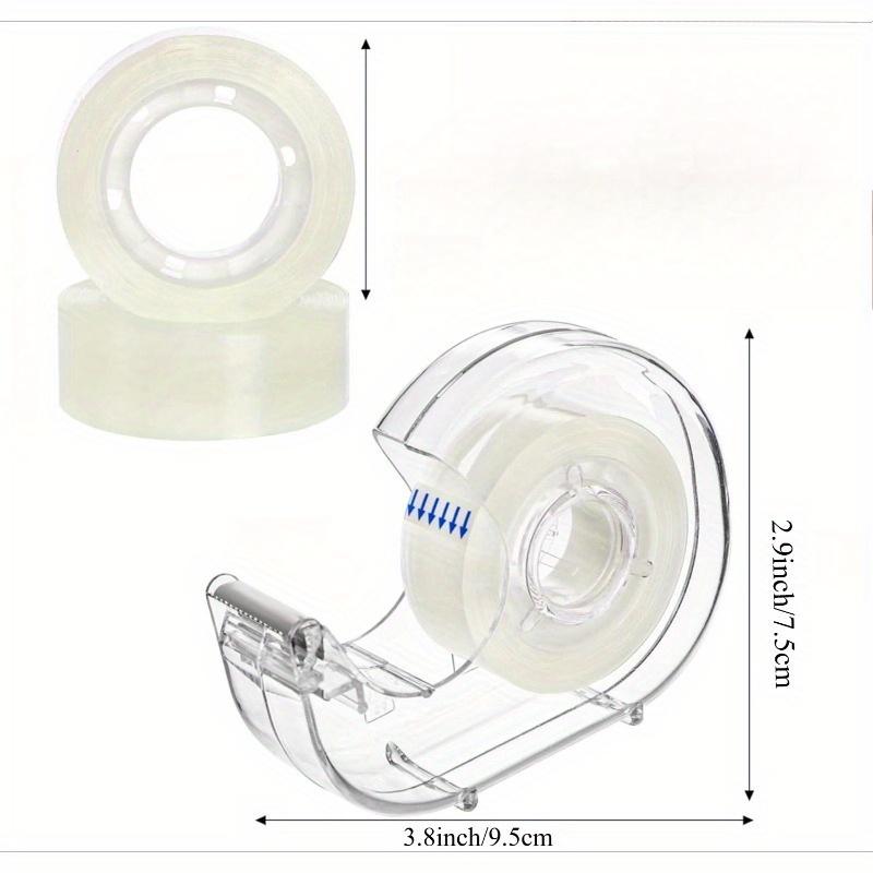 Transparent Tape and Dispenser, Refillable Tape Dispenser, Office Tape Rolls, Transparent Tape Gift Wrapping, Craft, School
