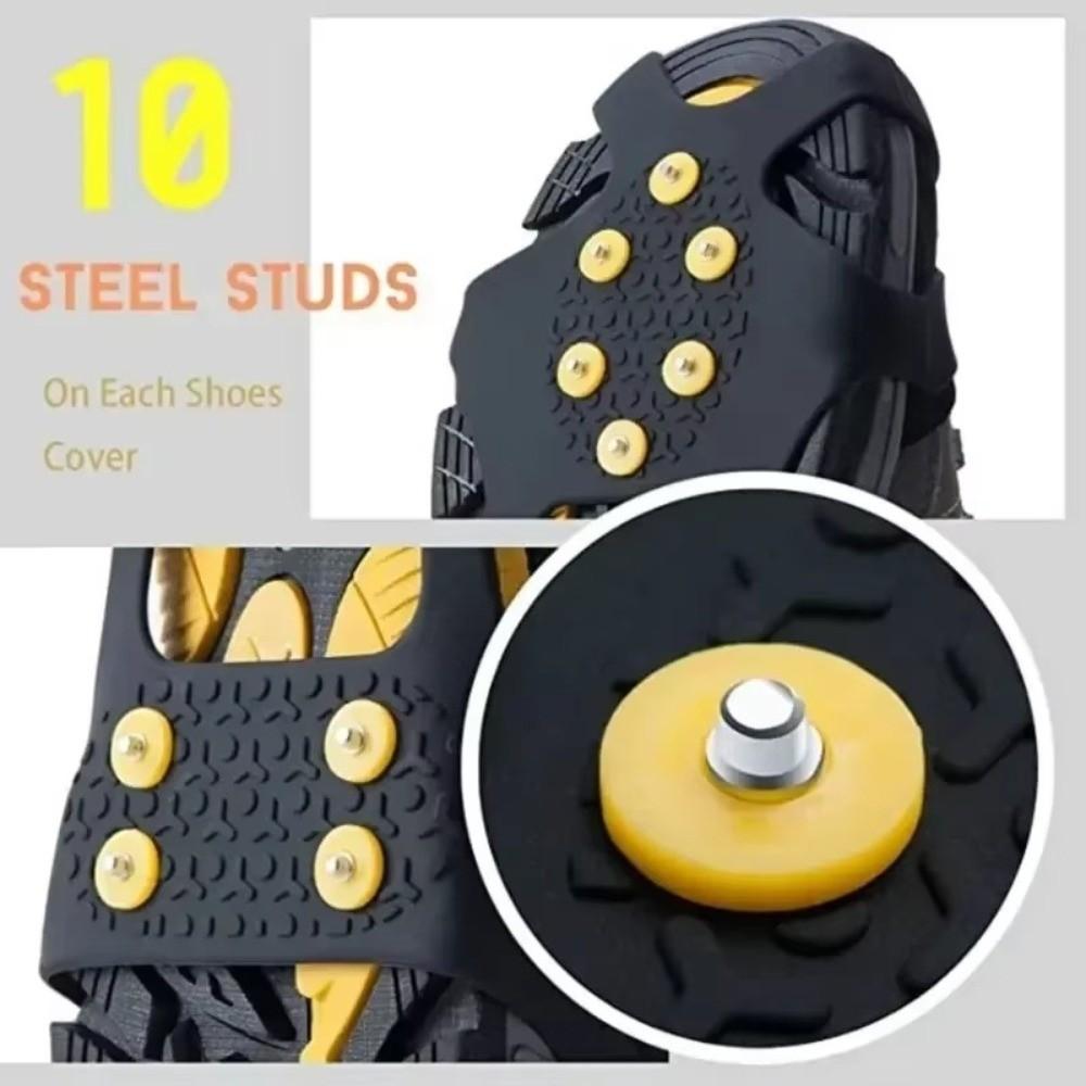 New 10 Teeth Ice Claw Anti-Slip Spike Shoes Crampons Universal Spike Grips Cleats For Shoes