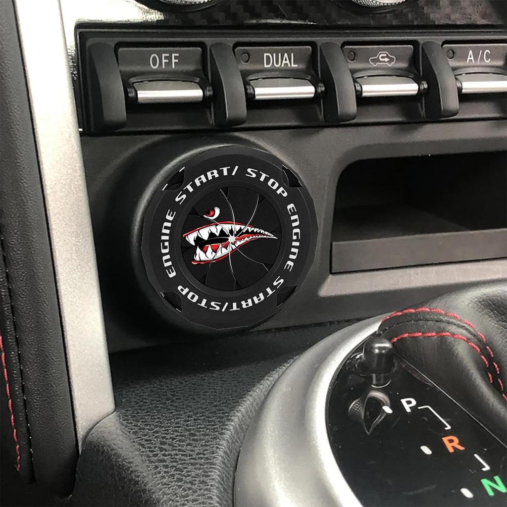 Car Engine Start Button Cover, Start Button Cover - Metal Engine Start Button Protector,