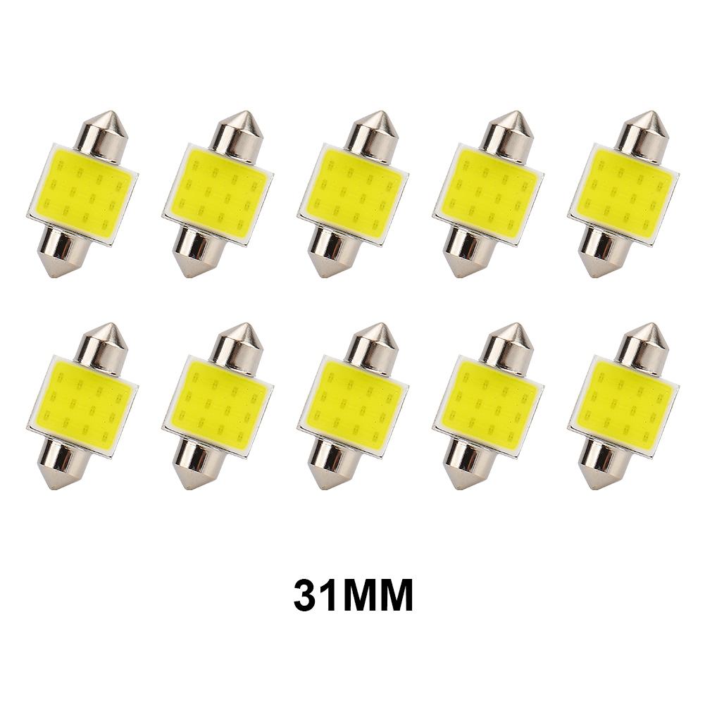 10pcs/lot Car LED Bulbs 31mm 36mm 39mm 41mm Car COB 1.5W DC12V Interior Lamp Interior Reading Lights Plate lamps Bulb Wholesale