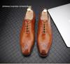 Men's Carved Leather Brogue Derbies - First Layer Cowhide, Business Formal or Casual Wear