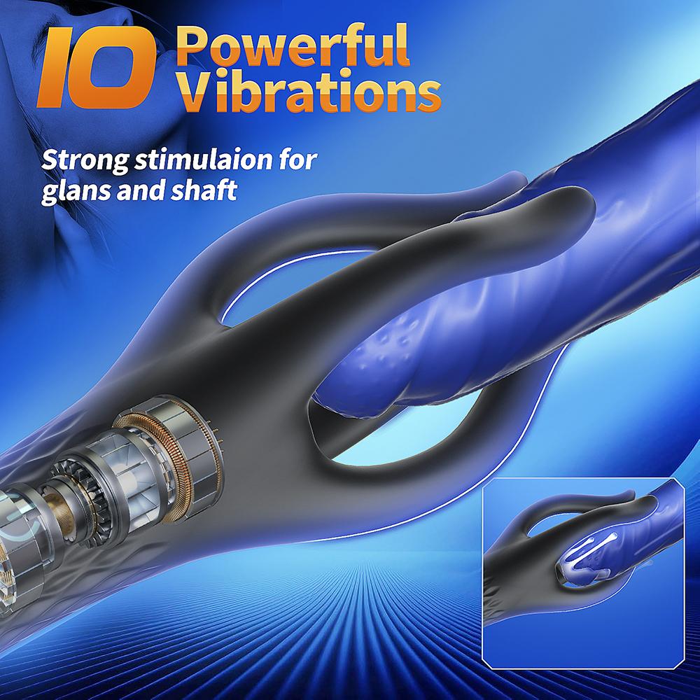 10 Speed Vibrating Glans Trainer Penis Massage Male Masturbator Sex Toys for Men Lasting Delay Endurance Exercise