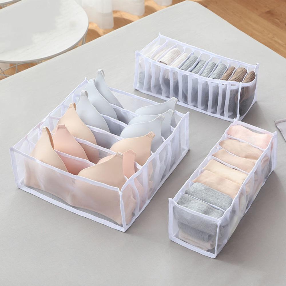 3PCS Washable Home Organization Drawer Divider Foldable Underwear Scarf Storage Pouch  Home & Living