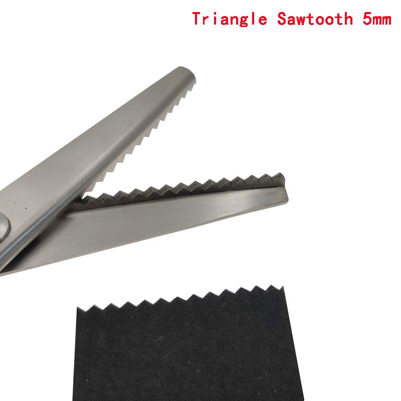 

Ножницы портновские из высокоуглеродистой стали, ножницы для зигзагообразной резки, ПВХ-ручка, швейные ножницы 23,5 см для зигзагообразного платья, ножницы для резки ткани ручной работы 5MM Triangular Tooth