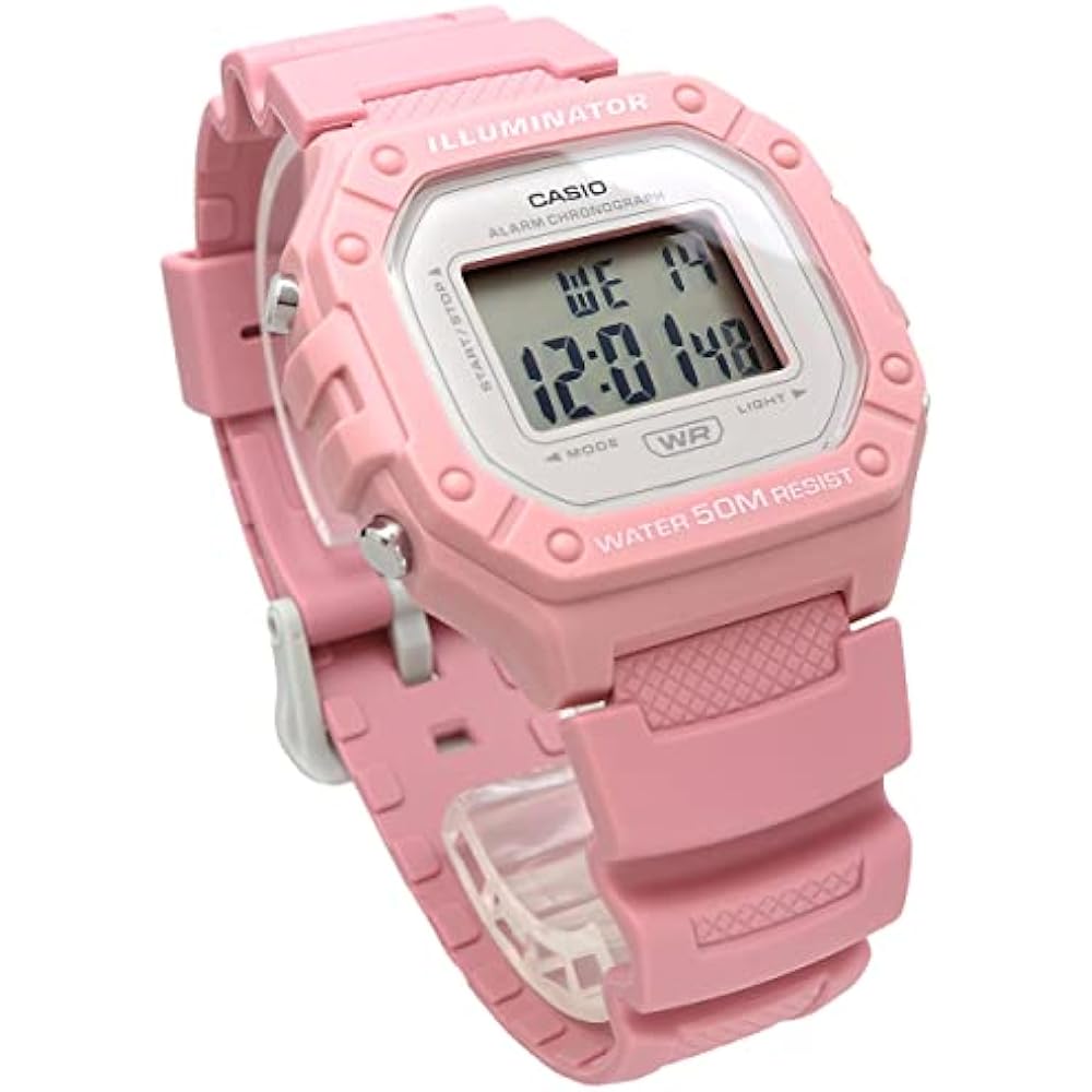 Casio CASIO Standard Digital Watch W-218HC-4AV Men's Women's Cheap Casio Chip Casio Rose Pink O...