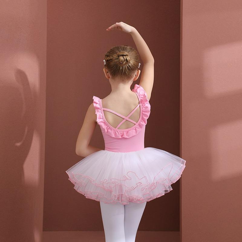 Dětské taneční oblečení, Letní dívčí cvičební oblečení, Bavlněné dětské baletní sukně, Dívčí taneční sukně, Taneční oblečení