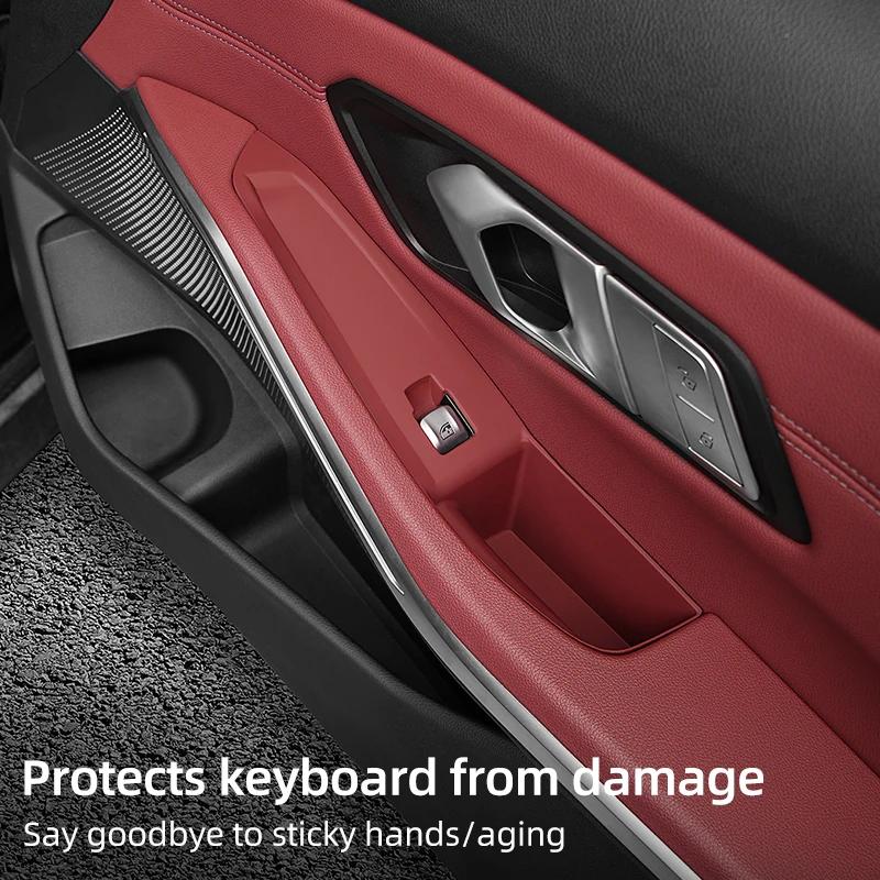 BAAU1 2025 Hot For BMW 3 Series G20 2020-2024 Car Front Door Armrest Window Switch Panel Trim Protect Accessories Auto Inner Door Hand