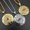 1pc Egyptian Horus Eye Pendant Necklace Fashion Jewelry Non-precious Metal Plated Mosaic Design Fashion Silvery or Gold Plated