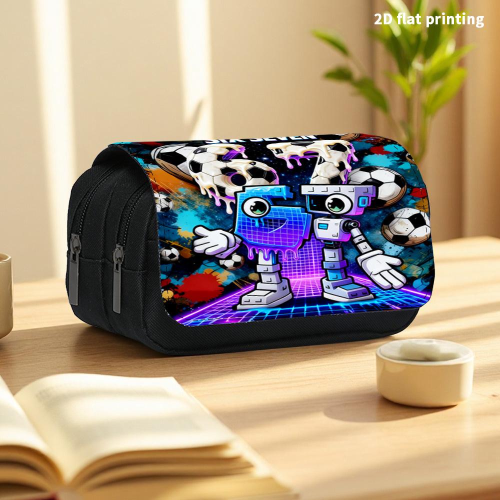 1pc Large Capacity School Pencil Case Suitable for School, Office & Travel - Multi-Layer Flip-Top Zipper Closure Pouch with Spacious Organizer, Durabl
