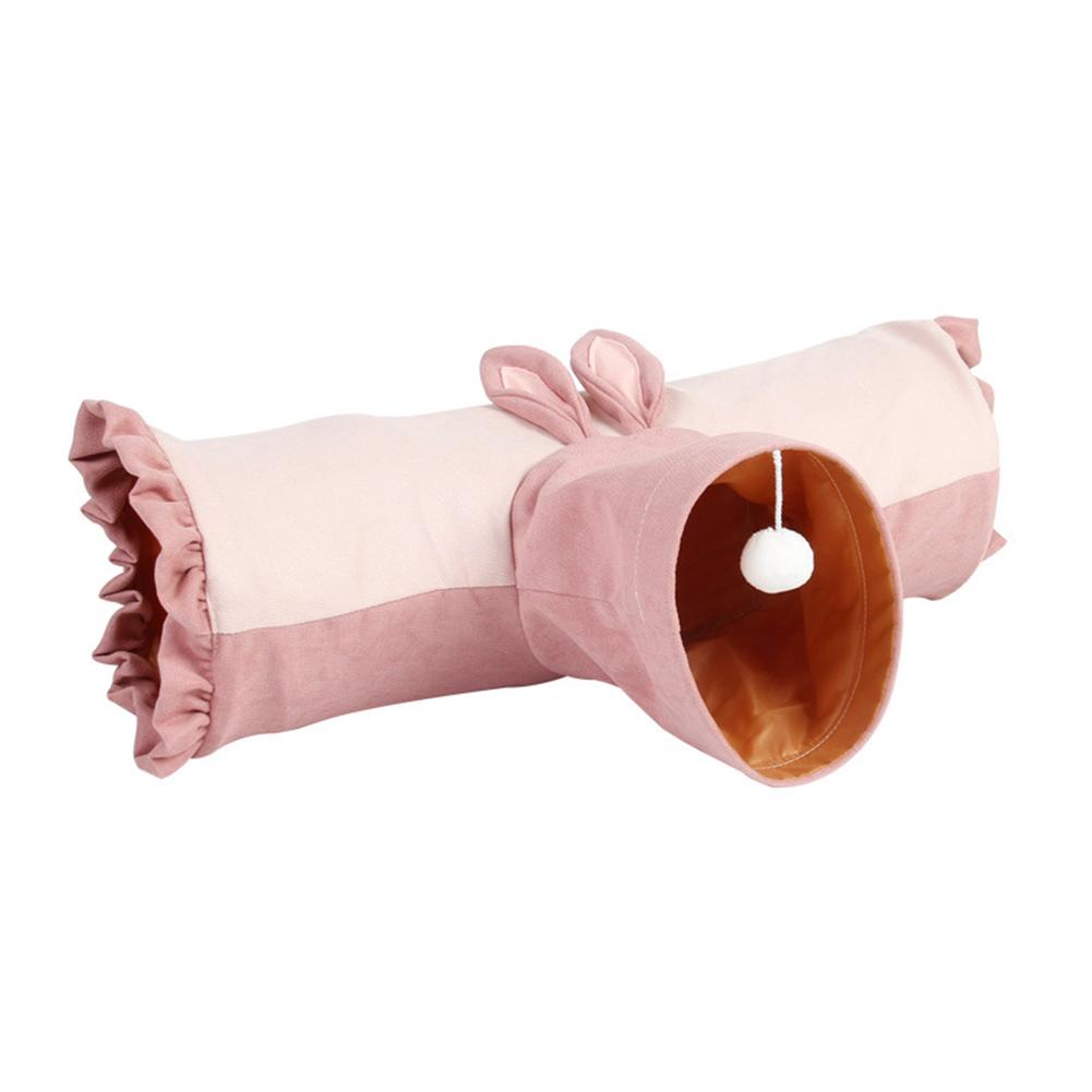 Small Pet  Tee  Tunnel  Nest Soft Comfortable Three-way Rolling T Tunnel Cats Toy Chinchilla Mink Hamsters Channel Pets Supplies