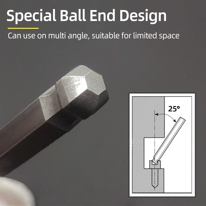 Ball End Hex Screwdriver Bits Set 1/4” Inch Screw Driver Drill Bit Shank Magnetic S2 Steel 65/100mm Ratchet Wrench Hand Tools