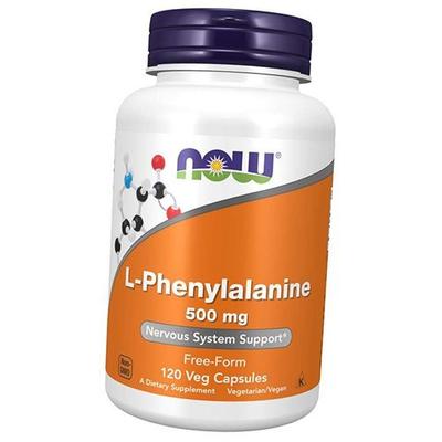Phenylalanine, Nervous System Support, L-Phenylalanine 500, 120 Vegcaps (27128021)