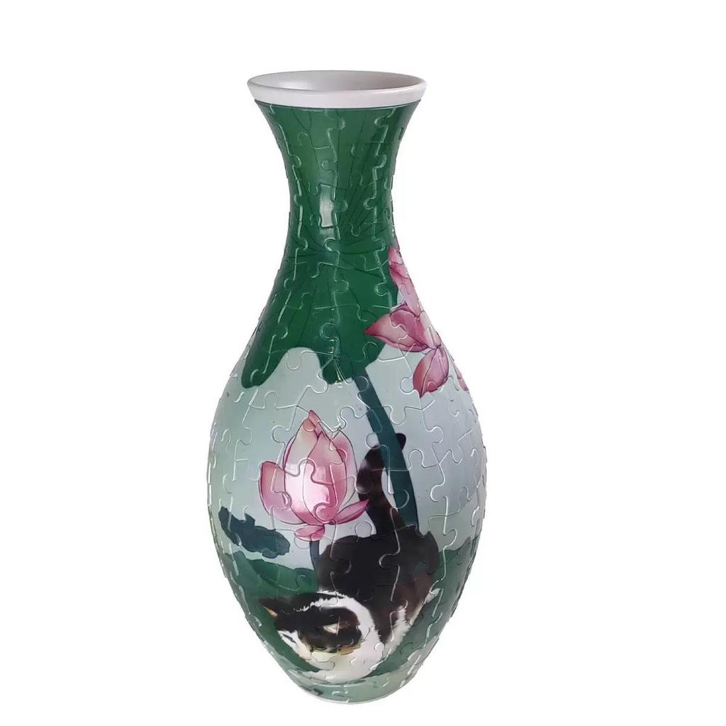 3D Puzzle Vase DIY Ornament for Living Room, Flower Arrangement, Home Decor, and Toy - Ideal for Children's Birthday or Christmas Gift.