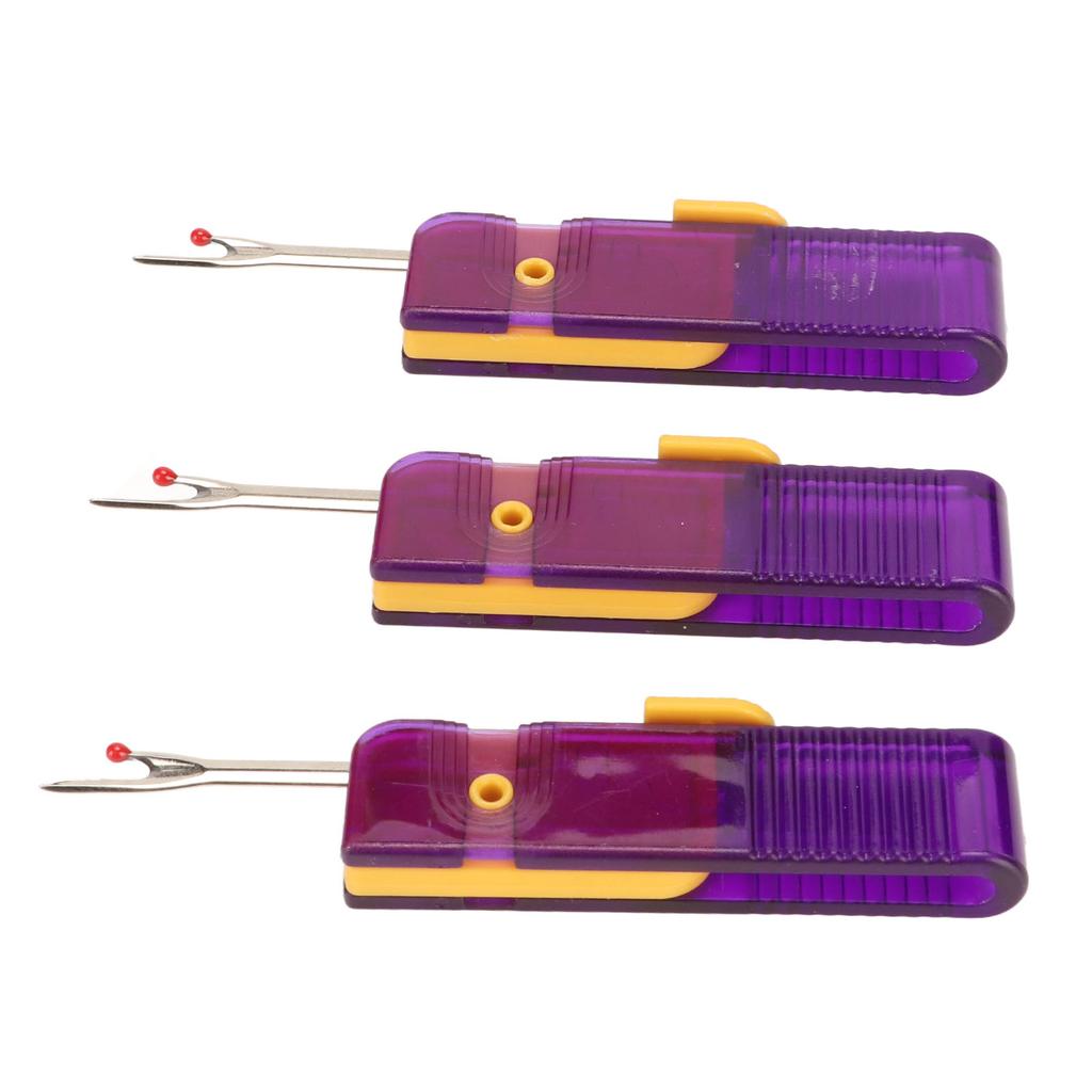 3 Pcs Seam Rippers 180 Degree Rotation Folding Purple Thread Rippers for Household Sewing DIY Crafts