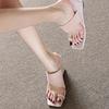 Soft Slipper Women Summer Wear 2025 New Exquisite Senior Sense Set Toe Wedge Beautiful Sandals Sandalias De Mujer