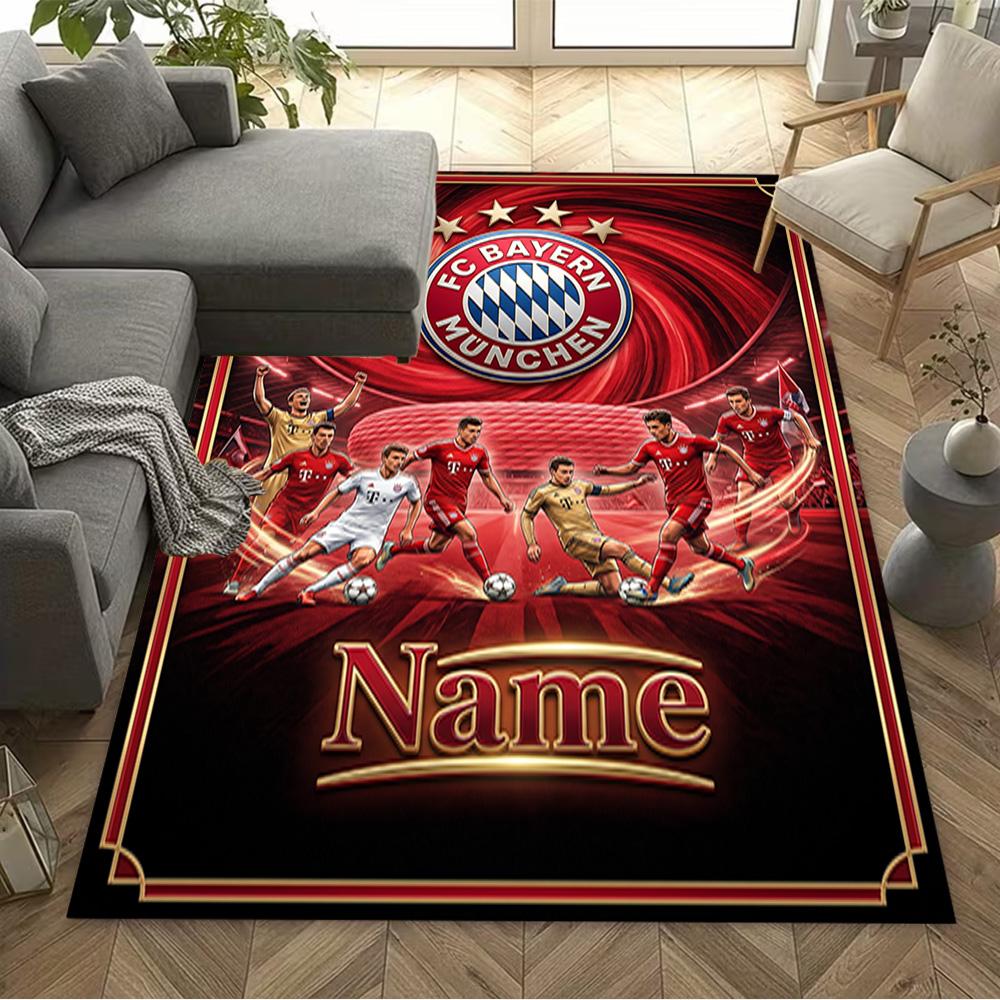 Bayern Munich Fan Gear Floor Rug Office Rug Perfect for Dining Room Hallway Foyer Study room Anti-slip Rug Decorate Offices Perfect Gift for Women/Men