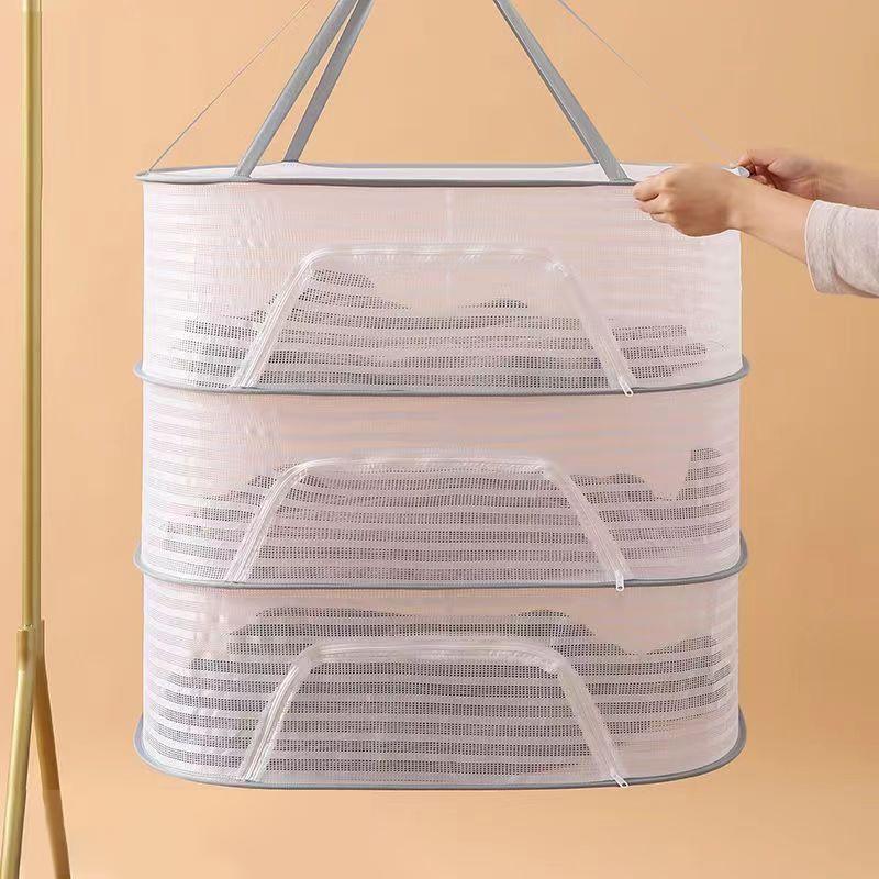 1Pc Multifunctional Household Drying Net Drying Fish Dry Insect Proof Drying Net Drying Clothes Windproof Folding Closed