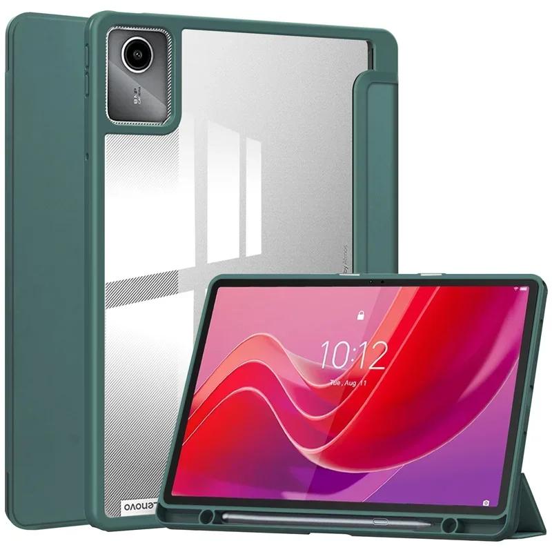 Tablet voor Lenovo Tab M11 Hoesje met Penhouder Klapstandaard Acryl TPU Achterkant Funda voor Xiaoxin Pad Hoesje 11 inch For Xiaoxin Pad 2024