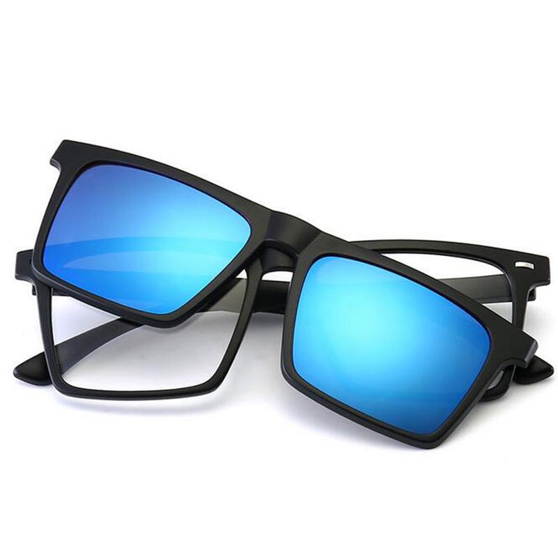 

2302 Rectangle Clips On Eyeglasses Magnetic Myopia Glasses 0 -1.0 -2.0 To -6.0 Hyperopia Sunglasses +0.5 +1.0 +2.0 To +6.0 0