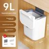 Wall Mounted Trash Can Household Galley Waste Bin Hanging Bathroom Trash Can With Lid Food Garbage Bin Kitchen Accessories 7/9L