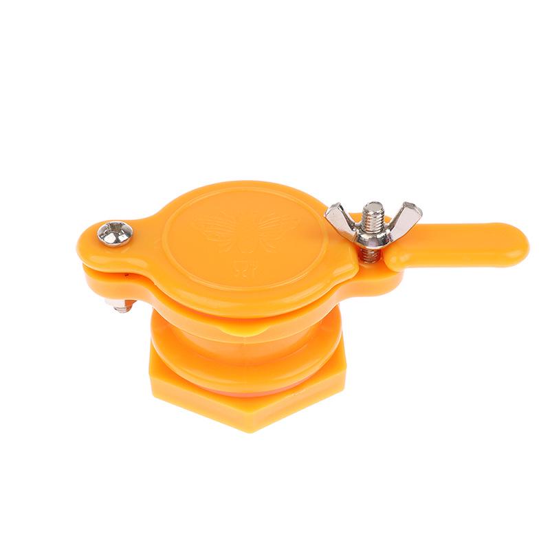 White Plastic Honey Gate Valve for Extractors - Beekeeping Tool for Honey Separation and Flow Control